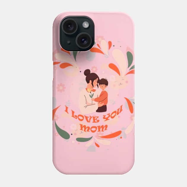 I Love You Mom 01 Phone Case by Nangers Studio