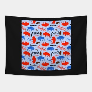 Buffalo New York WNY 716 BuffaLove Pattern Tapestry