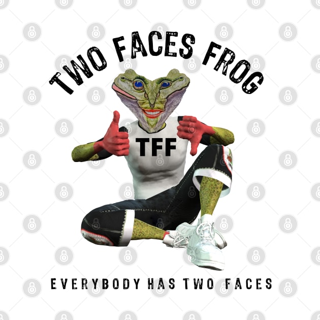 Slogan Design Art Two Faces Frog by UMF - Fwo Faces Frog