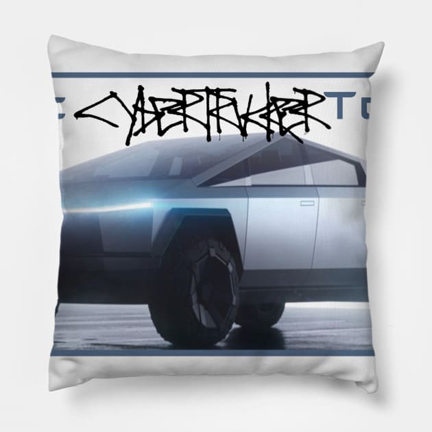 Built Cybertrukker Tough Pillow by atadrawing