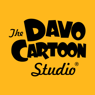 Davo Cartoon Studio Logo in Black T-Shirt