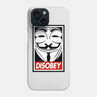 V For Vendetta Guy Fawkes Mask Disobey Phone Case