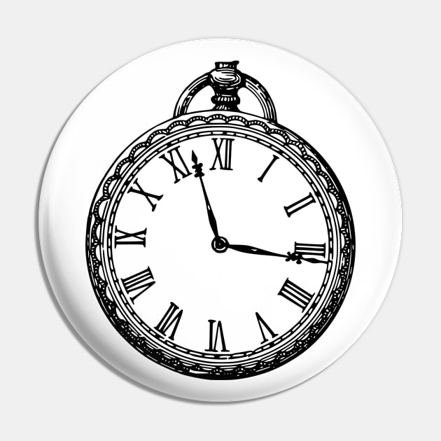 Vintage Pocket Watch Pin by Vintage Boutique