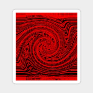 Hurricane wind in red and black Magnet