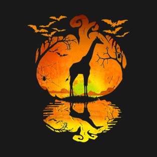 Giraffe Silhouette Pumpkin Halloween Costume T-Shirt