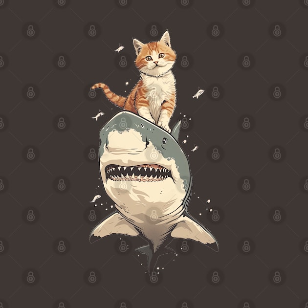 Shark and cat by obstinator