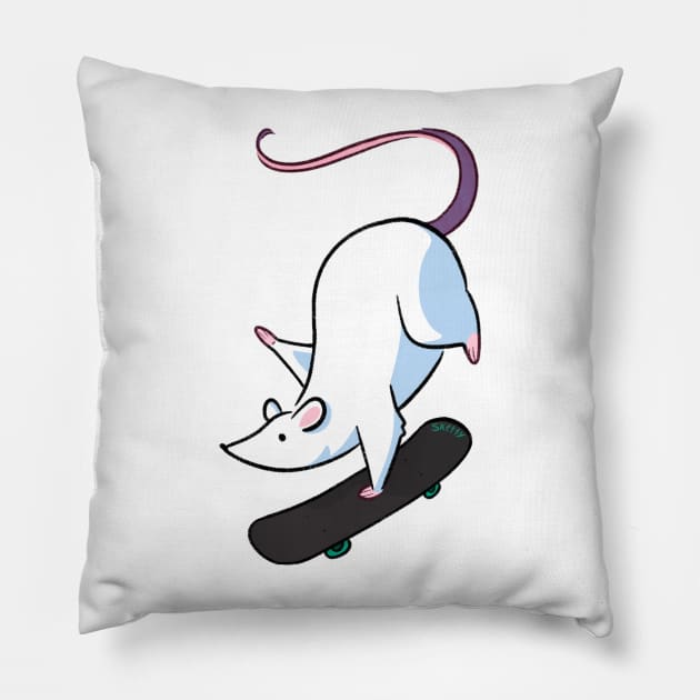 Skate Rat Pillow by jastinamor