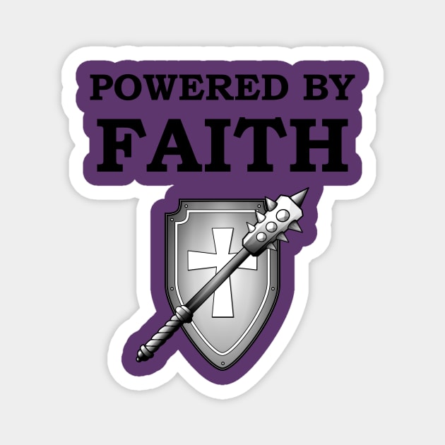 POWERED BY FAITH CLERIC 5E Meme RPG Class Magnet by rayrayray90