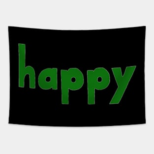 This is the word HAPPY Tapestry