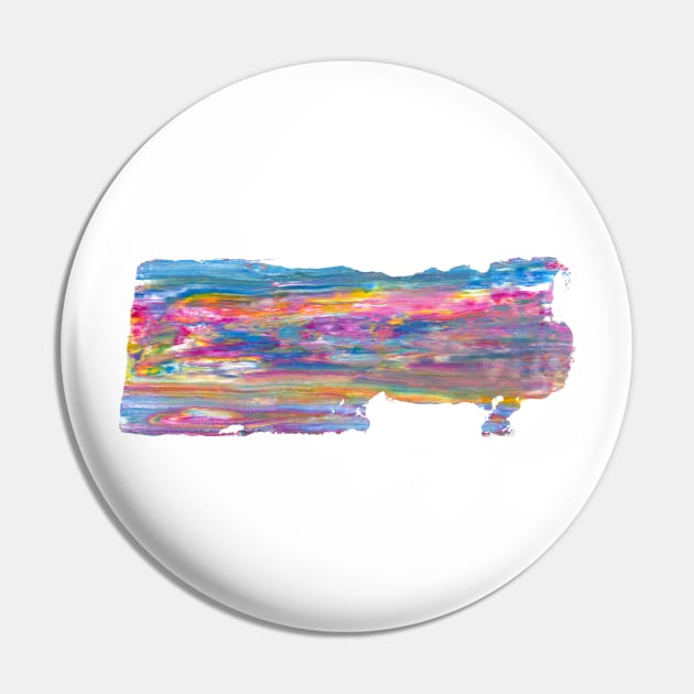 Rainbow Paint Smear Pin by DaydreamerAlley