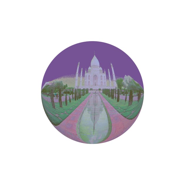 Taj Mahal circle purple by QualitySolution