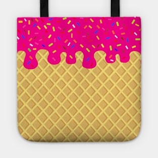 Dripping Strawberry Waffle Cone Tote