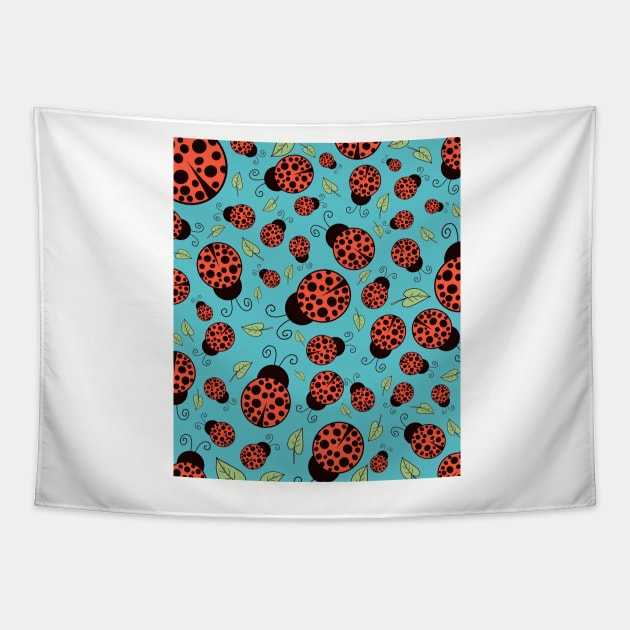 Garden Critters - Ladybug Tapestry by halideO