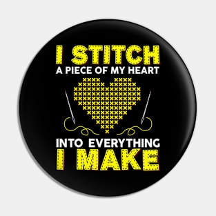 Stitch A Piece Of Heart Into Everything I Make Creative Pin