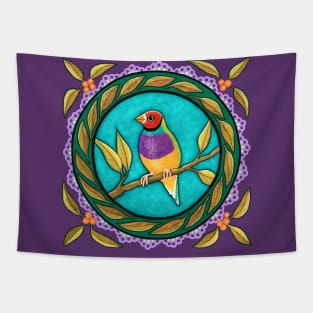 Rainbow Finch Tapestry