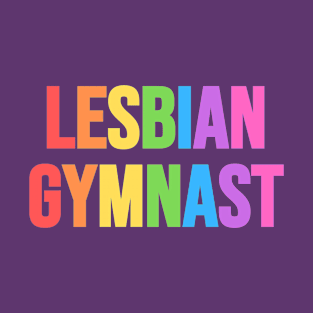 LESBIAN GYMNAST (Pastel Rainbow) T-Shirt