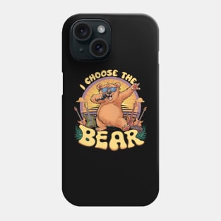 Bear lovers. I choose the bear. Musician bear Phone Case