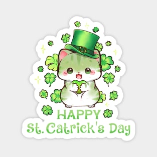 Happy St Catricks Day Irish Kitten Cat Saint Patricks Day Magnet