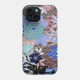 Japanese Floral Pattern Chrysanthemum Cherry Blossom Earth Tone Colors 39 Phone Case