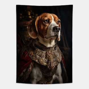 Distinguished Beagle - Medieval English King Tapestry