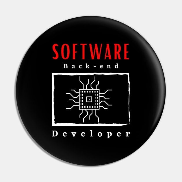 Software Back-End Developer motivational design Pin by Digital Mag Store