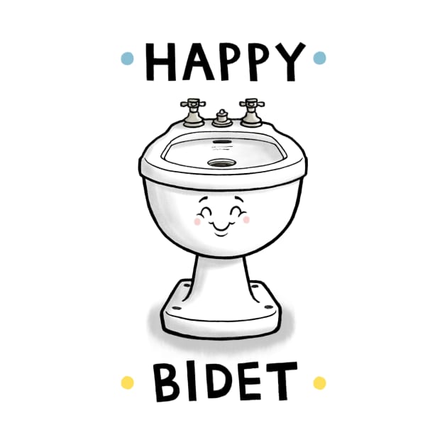 Happy Bidet Birthday Card by CarlBatterbee