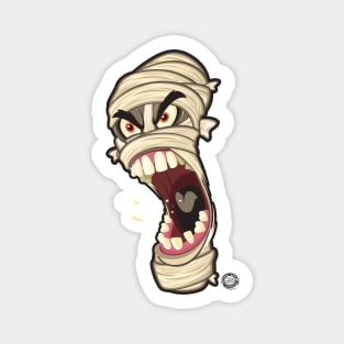 Halloween Mummy Angry Head Shot Magnet