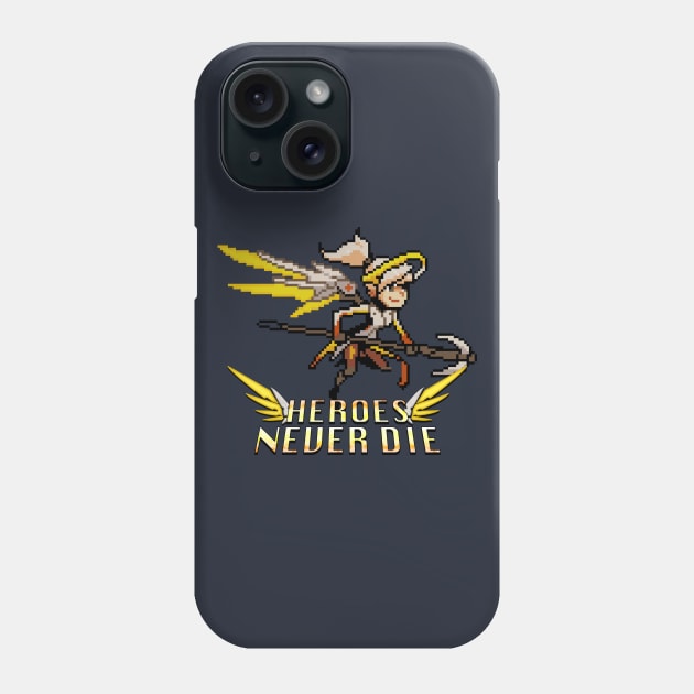 Overwatch - 16-Bit Mercy Quote Phone Case by wyckedguitarist