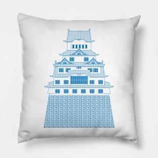 White Himeji Castle III Pillow