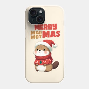 Merry Marmotmas Christmas Marmot Phone Case