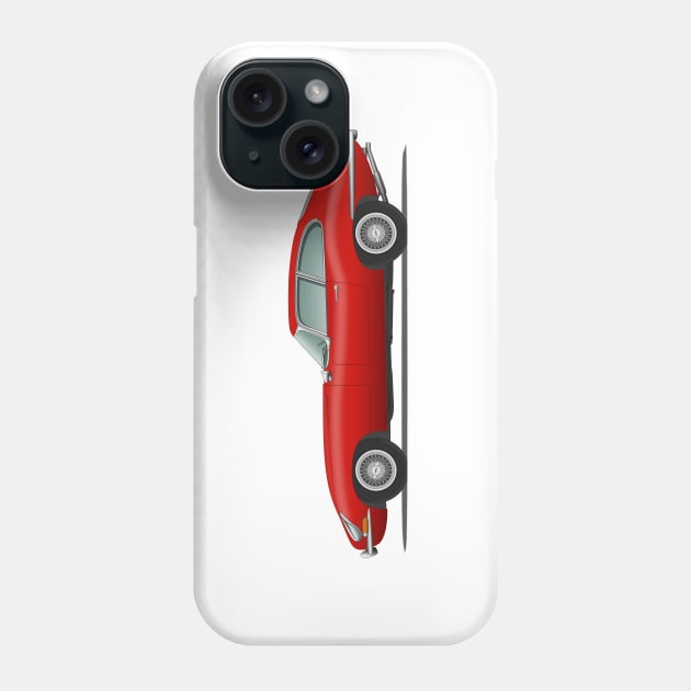 E Type Series 1 Coupe Carmen Red Phone Case by SteveHClark