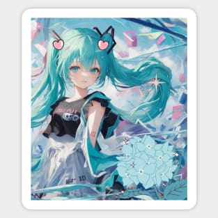 Hatsune Miku  Sticker for Sale by StrawberriStorm