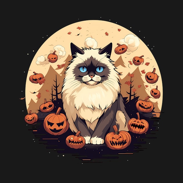 Ragdoll Cat Halloween, Cat Lover by dukito