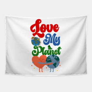 happy funny  earth day 2024 gift april 22 Cute Teacher  Lover Rainbow Tapestry