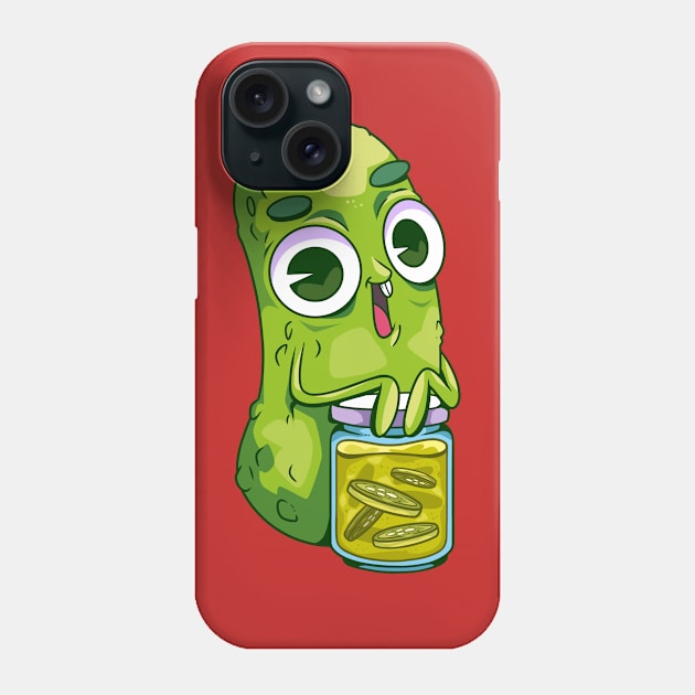 Pickle Cartoon Illustration Phone Case by Mako Design 