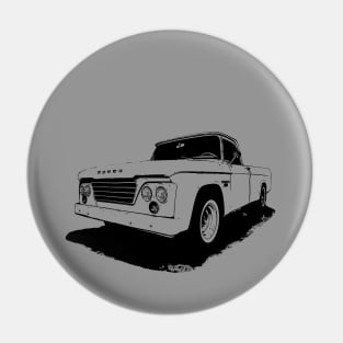 1965 Dodge D-100 Sweptline - stylized on light background Pin