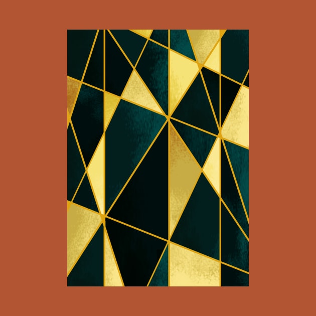 Abstract Gold and Green by Scratch