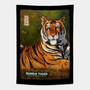 Sunda Tiger - Black Tapestry