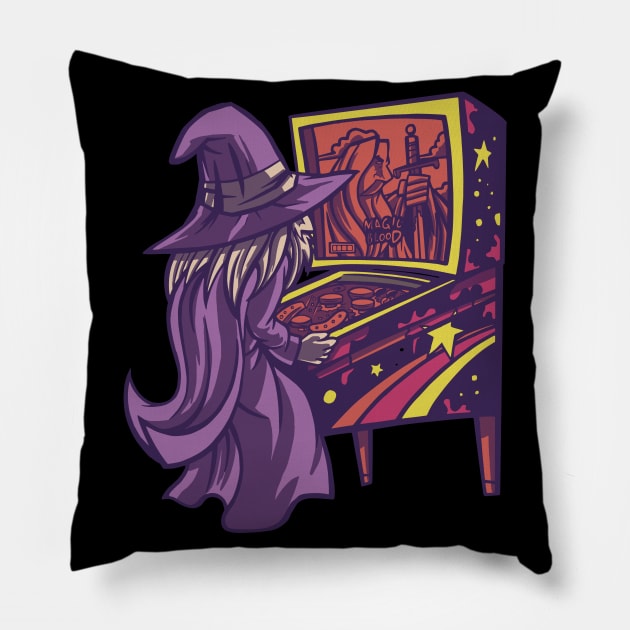 Pinball Wizard Pillow by Cosmo Gazoo