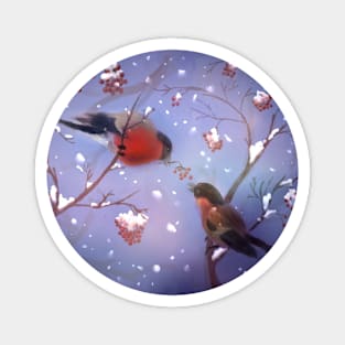 Romantic Bullfinches Magnet