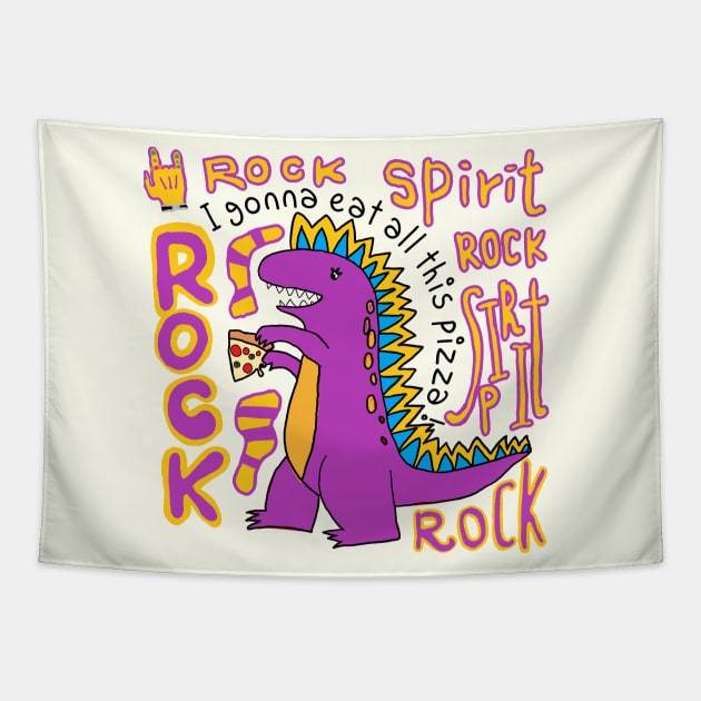 rock spirit, dinosaur Tapestry by zzzozzo