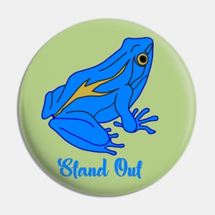 Blue and Yellow Frog Pin