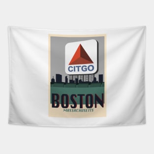 Boston Travel Poster 3 Tapestry