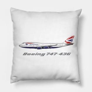 British Airways 747-436 Classic Chatham Dockyards Pillow