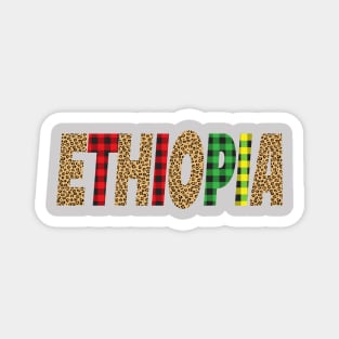 ETHIOPIA word art design Magnet