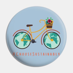 Choose sustainably bike Pin