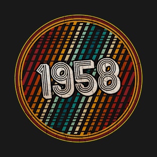 1958 - Circle Vintage Colorful T-Shirt