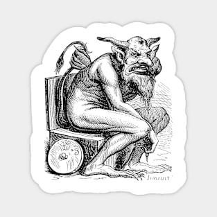 Belphegor Demon on a Toilet Magnet