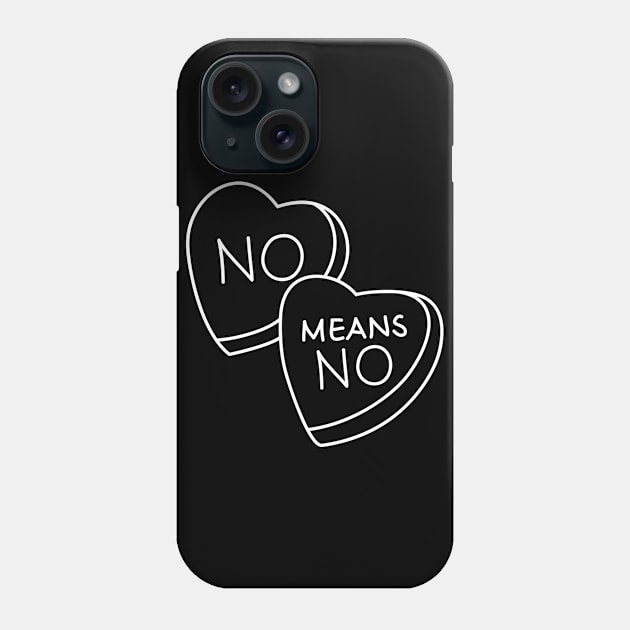 No means no lineart Phone Case by tshirtguild