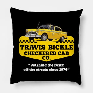 Travis Bickle Checkered Cab Company Darks Pillow